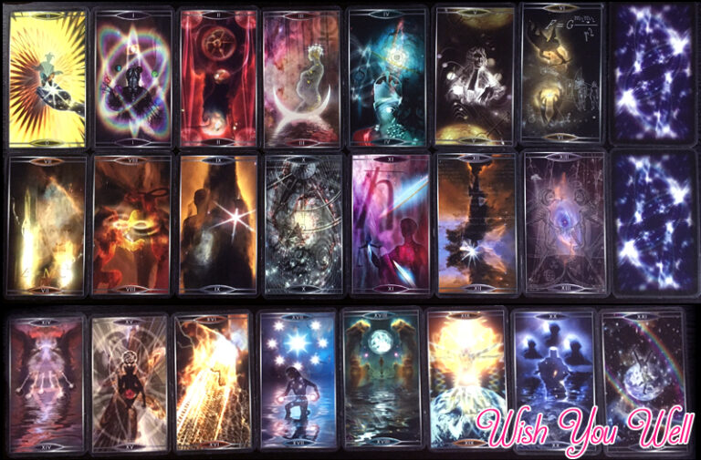 "Quantum Tarot" deck review the energy of space and light Wish You Well